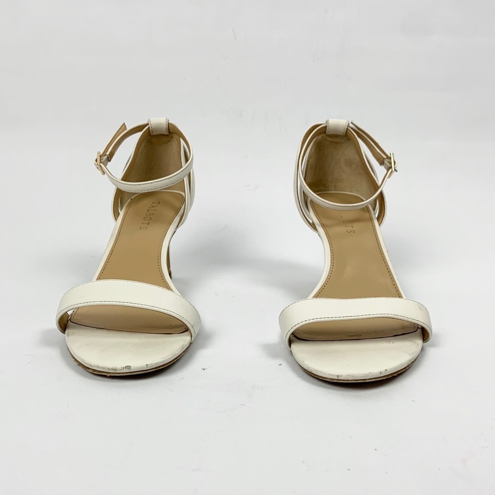 Talbots white ankle strap 2inch heel - Picture 3 of 5
